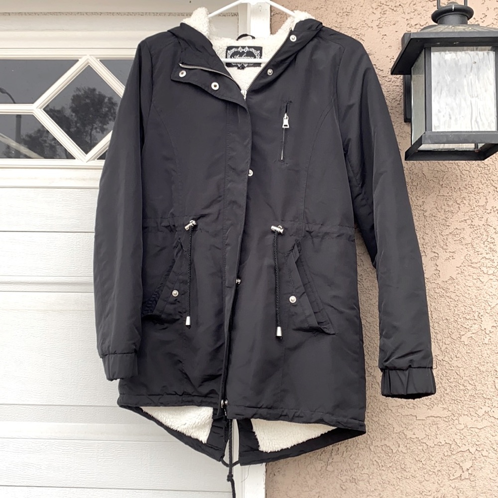 Ambiance Sherpa lined jacket NWOT